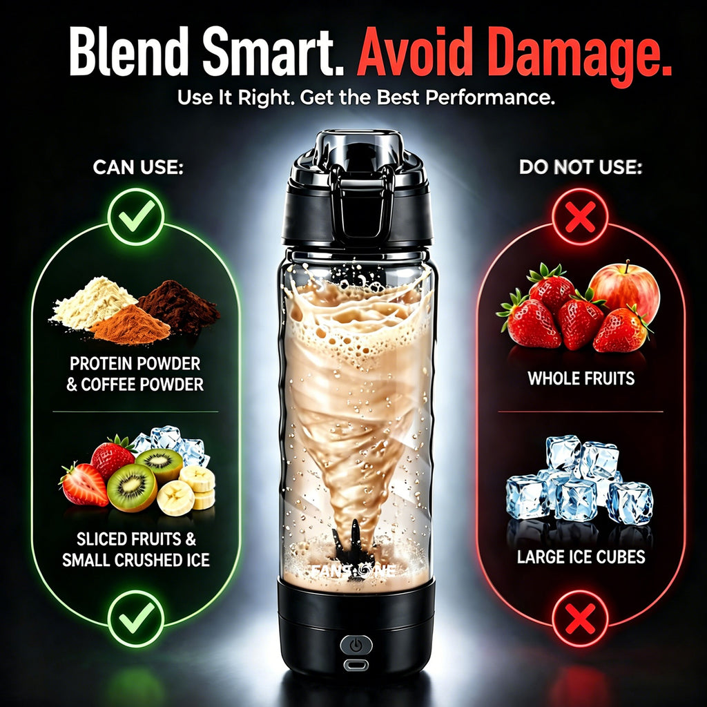 Electric Protein Shaker Bottle – No Clumps, Smooth Every Time |USB-C Rechargeable Vortex Mixer | Leakproof Double-Lock Lid| 24oz BPA-Free Tritan| Blender For Protein Shakes & Meal Replacement