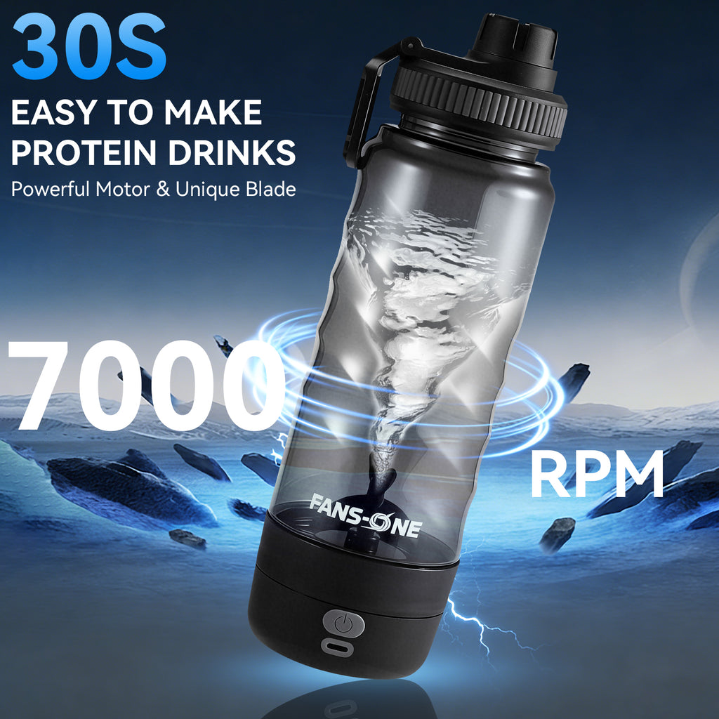 Electric Protein Shaker Bottle, 24 oz USB C Rechargeable Electric Mixer, Shaker Cups for Protein Shakes and Meal Replacements, Portable Blender Self Mixing Cup for Gym Workout