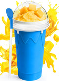 500ML Slushie Cup, DIY Magic Slushy Maker Cup, Cool Stuff Things Gadgets for Juices Milk Ice Cream Make, Quick Frozen Squeeze Slushy Cups with Lids & Straw for Teens Kids Family