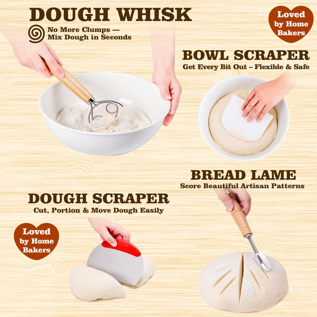 Complete Sourdough Starter Kit, 9 Inch Bread Proofing Basket, 24 Oz Sourdough Starter Jar Kit, Sourdough Bread Baking Supplies, Sour Dough Starter Kits for Beginners Home Bakers Wife Mom
